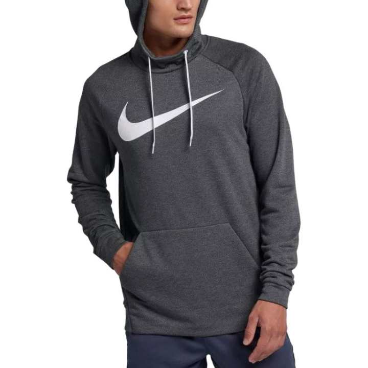 Nike Nike Dry Sweatshirts Men's Gray Hooded Moderate Straight Fit