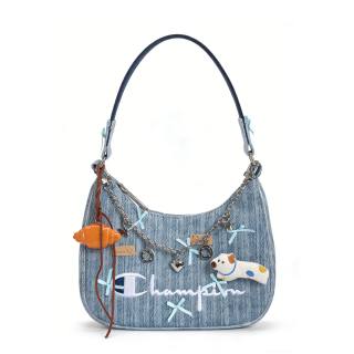 Champion Fabric Shoulder Bag Small Unisex Light Blue Denim