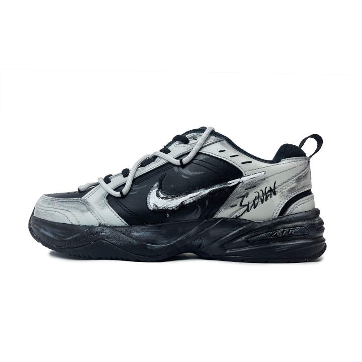 Nike Nike Air Monarch 4 Slumbering Forest, Ink Shadow Chasing The Wind Low top Chunky Sneakers Unisex Gray Black