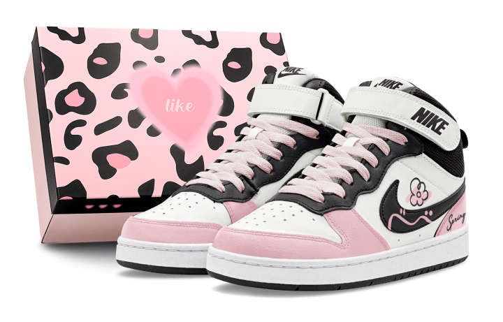 Nike Nike Court Borough 2 Skateboard Shoes Women's Mid Top Black/Pink