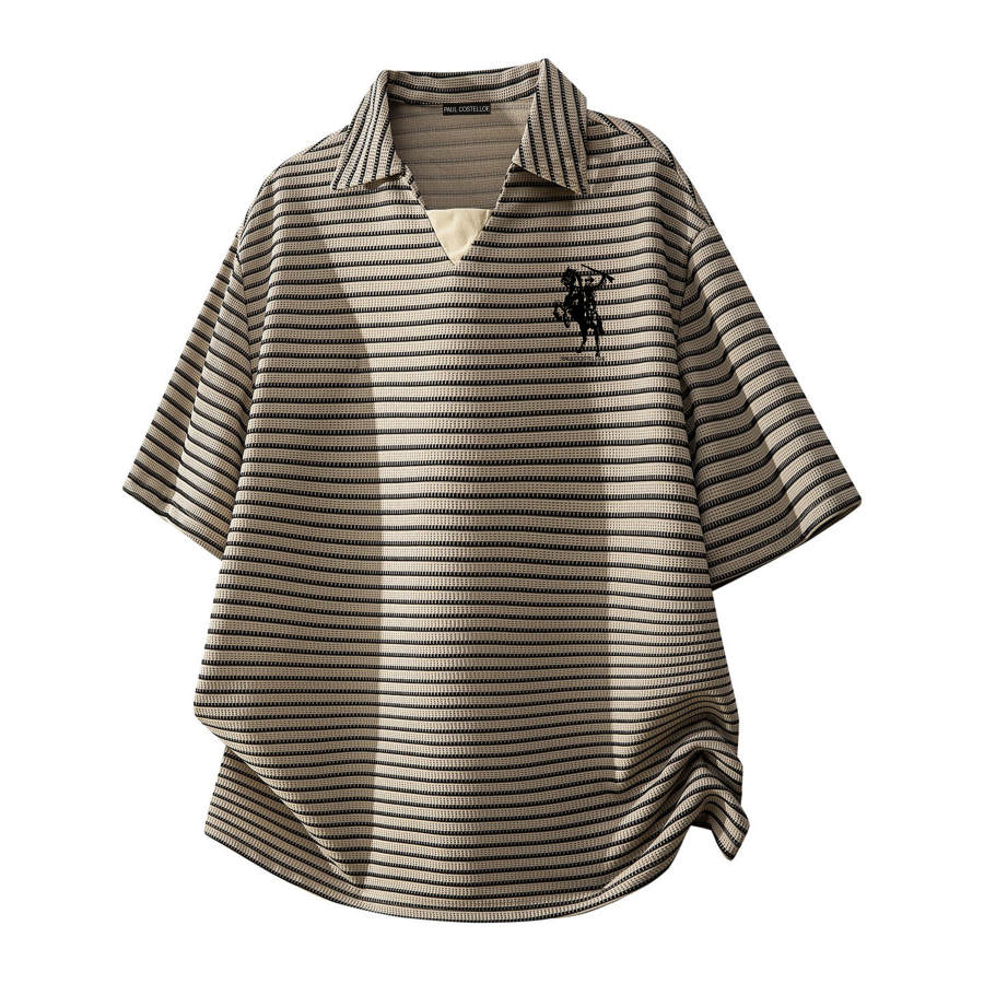 PAUL COSTELLOE T Shirts Unisex V Neck Moderate Mock Two Piece