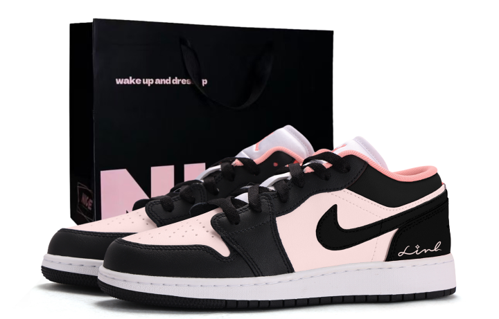 Jordan Jordan Air Jordan 1 Black Pink 84 Children's Basketball Shoes Black Unisex