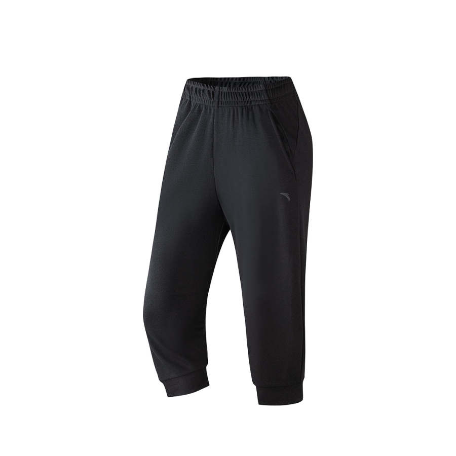 ANTA Anta Knitted Fabric Capri Pants Women's Basic Black