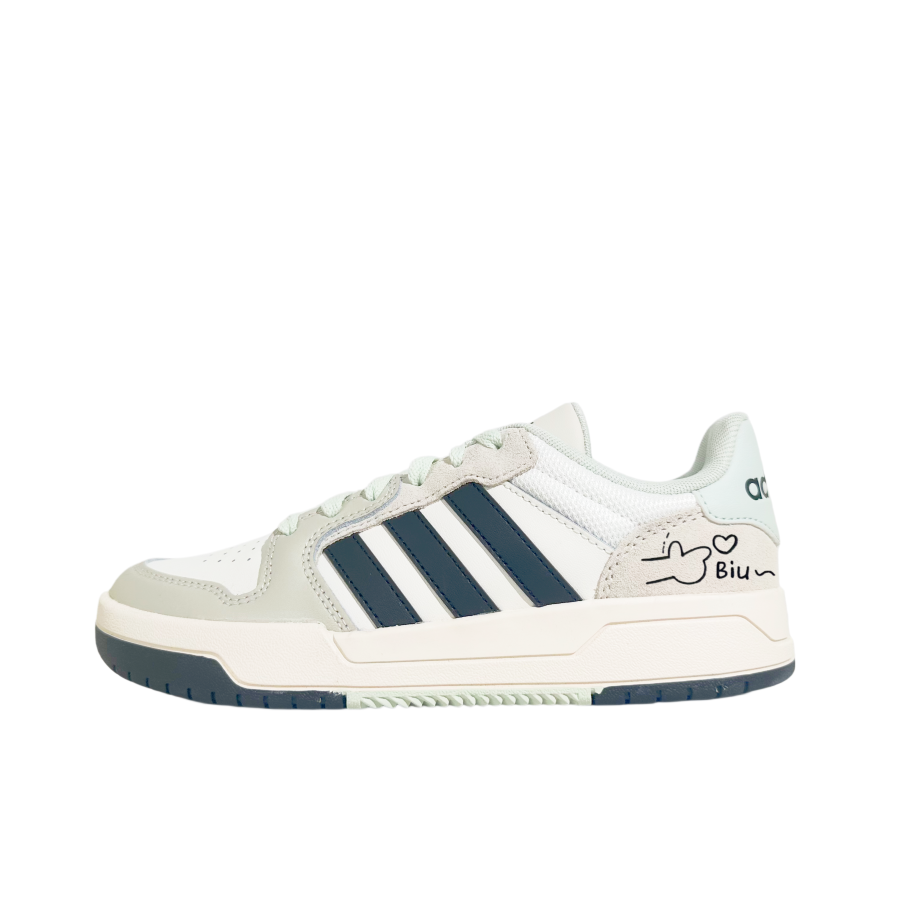 Adidas Adidas ENTRAP Heart Biu Synthetic Leather, Split Cow Leather Slip Resistant Cushioning Abrasion Resistant Low top