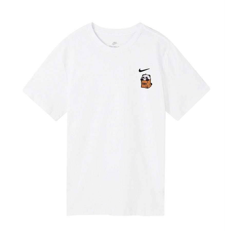 Nike Nike Sportswear T Shirts Men's White Crew Neck Moderate Straight Fit