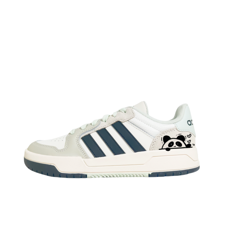 Adidas Adidas ENTRAP Panda Escape Synthetic Leather, Split Cow Leather Slip Resistant Cushioning Abrasion Resistant Low top