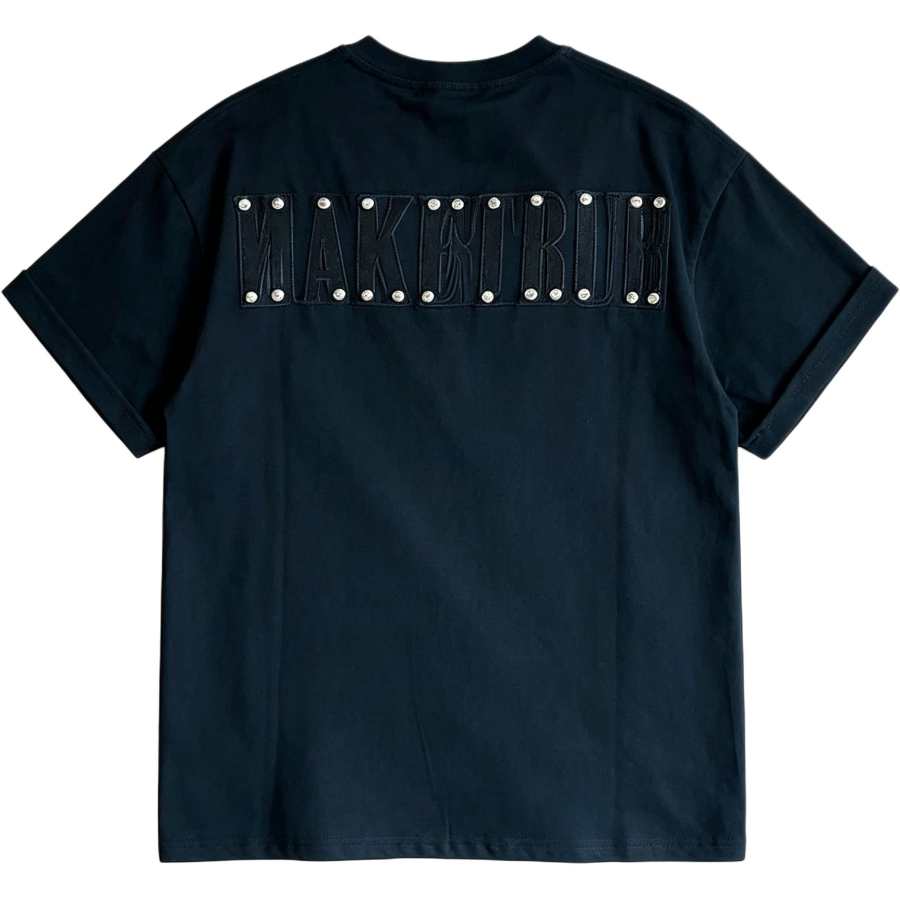 Lnga Landgre T Shirts Unisex Black Crew Neck Moderate Straight Fit