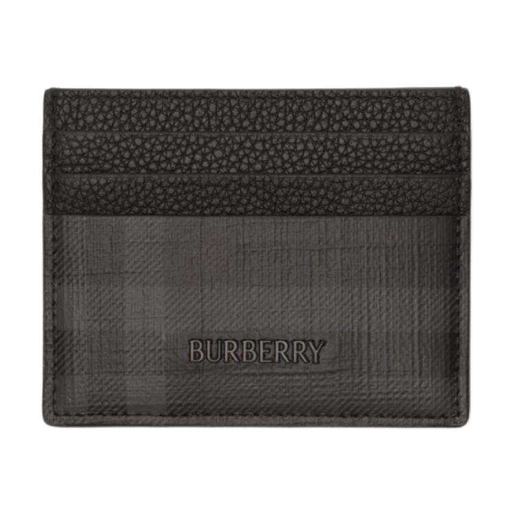 Burberry Pu Card Holder Men's Iron Gray
