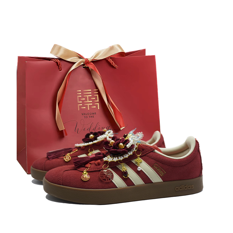 Adidas Adidas Vl Court Classic Shopping Bag, Perfect Match German Army Trainers Unisex Red