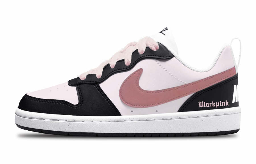 Nike Nike Court Borough Low top Kids' Skateboarding Shoes Black Pink Teenagers