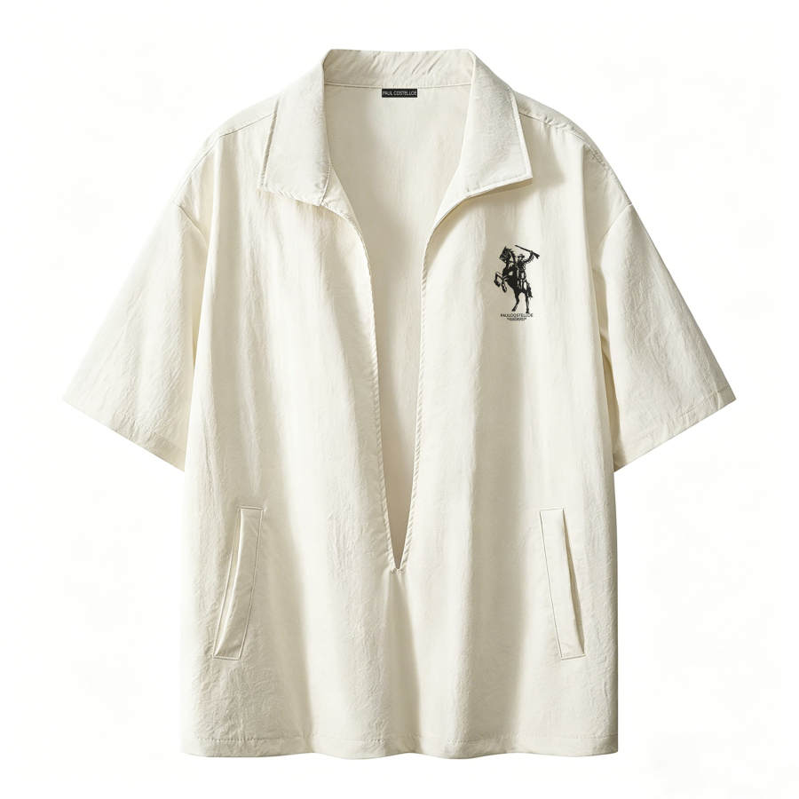 PAUL COSTELLOE T Shirts Unisex V Neck Moderate Mock Two Piece