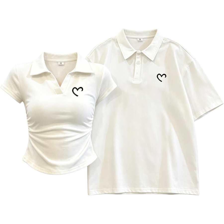 Lnga Landgre Couple Sets Unisex Polo Collar Thin