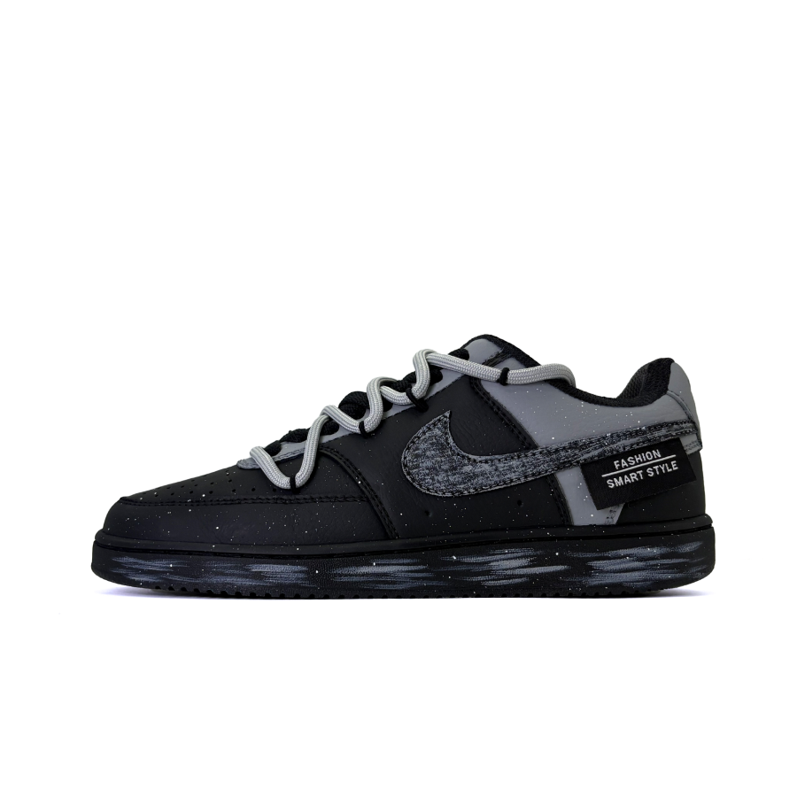 Nike Nike Court Vision Ink Gray, Street Hip Hop Leather Low top Skateboard Shoes Men's Black Gray