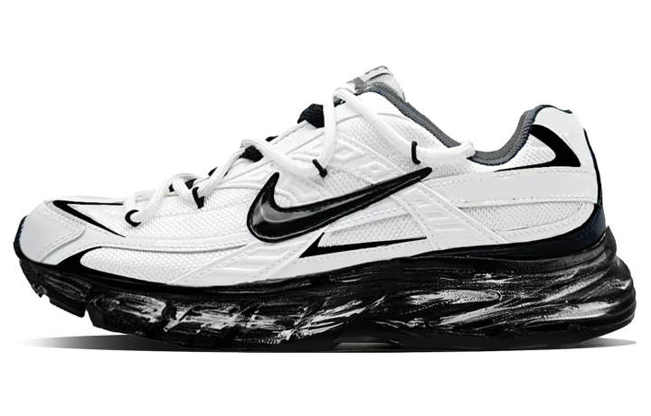 Nike Nike Initiator Textile, Leather Low top Casual Running Shoes Unisex Black Silver