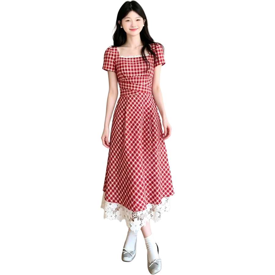 VENICEW Short Sleeved Dress Women's