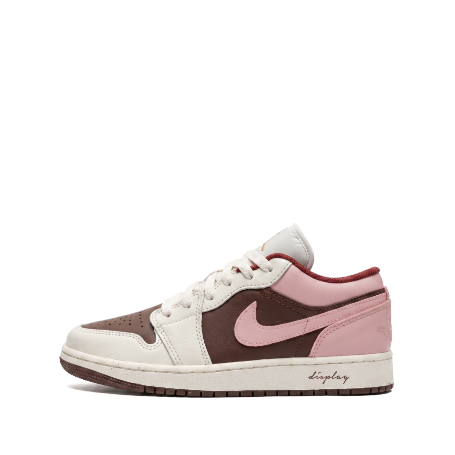 Jordan Jordan Air Jordan 1 Chocolate Powders Abrasion Resistant Low top Children's Basketball Shoes Pink Unisex