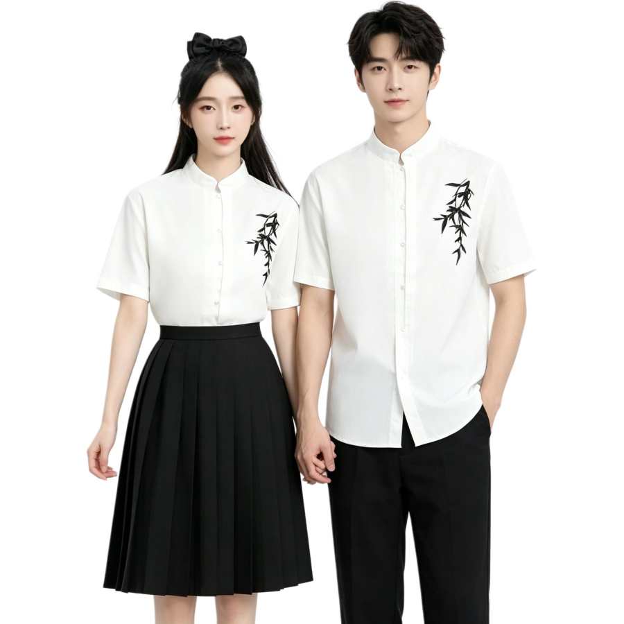 Lnga Landgre Couple Sets Unisex Stand Collar Thin Mid Length