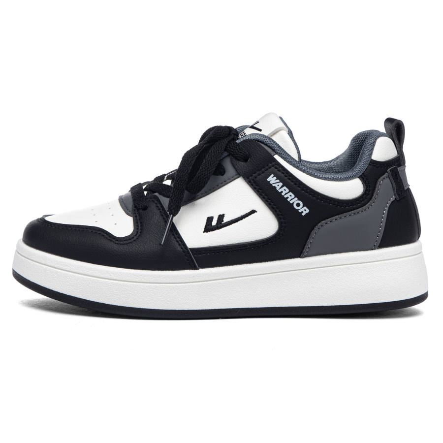Warrior Abrasion Resistant Slip Resistant Skateboard Shoes Unisex Black White
