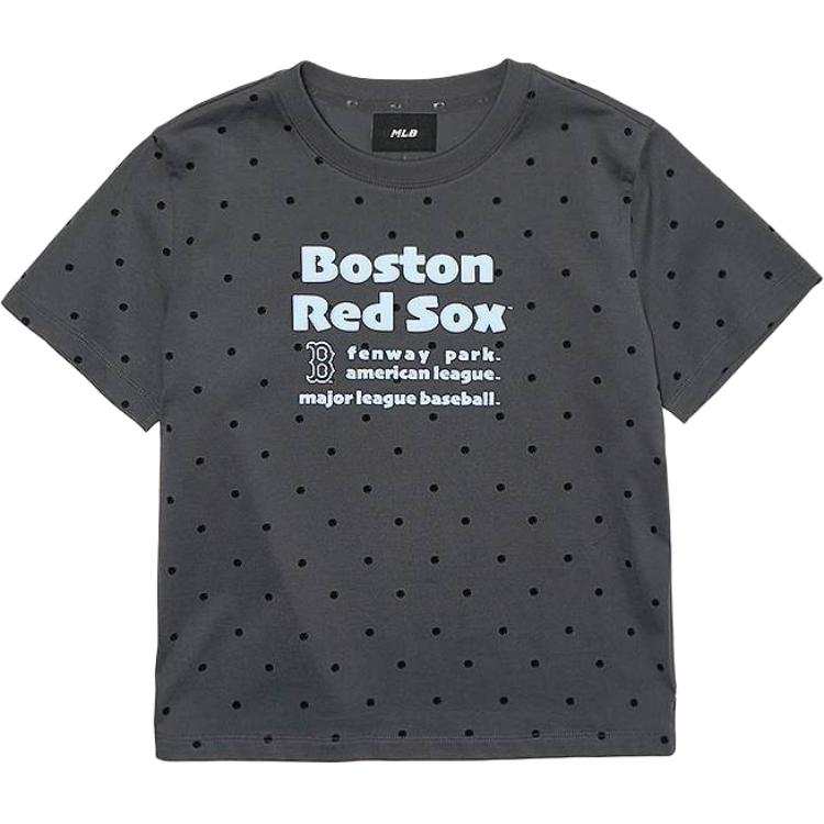 MLB T Shirts Women's Boston Red Sox/Dark Gray Crew Neck Moderate