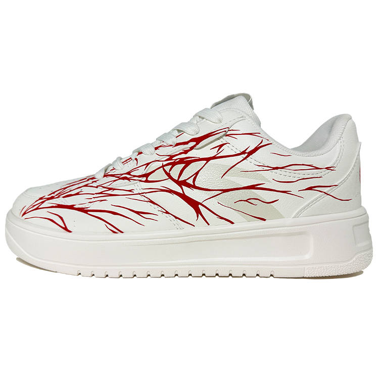 Anta Thorn Red Line Coverage Abrasion Resistant Low top Skateboard Shoes Men's White Red