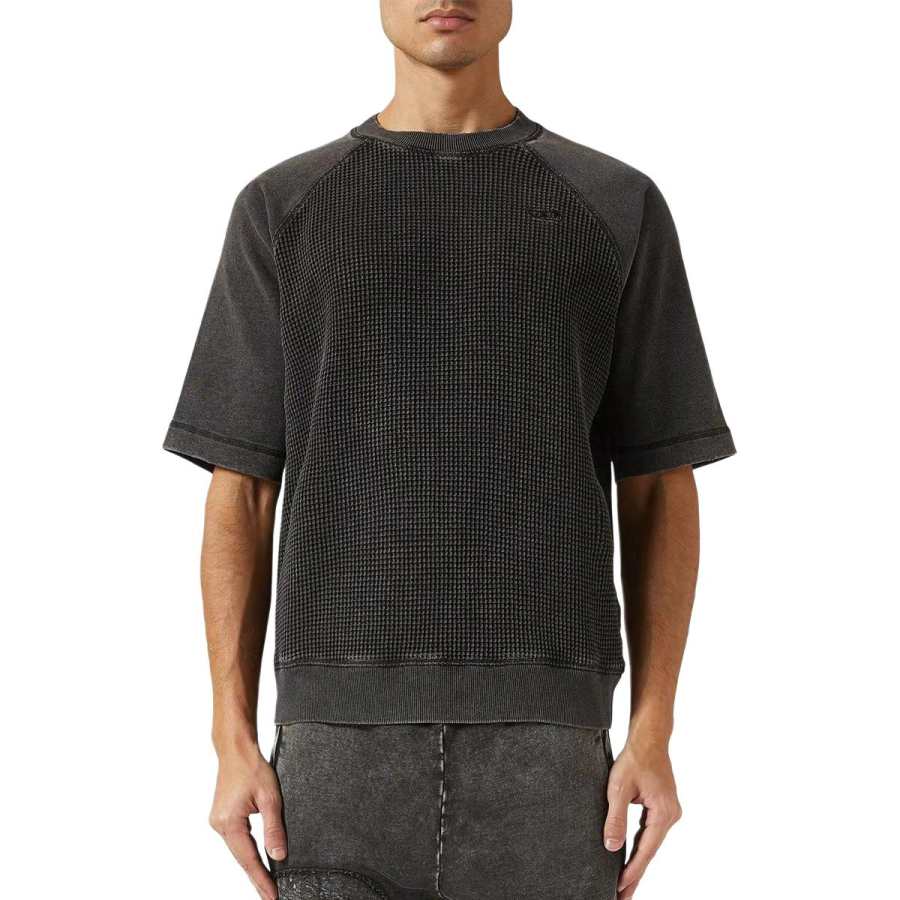 DIESEL DIESEL T Shirts Men's Black Crew Neck Thin