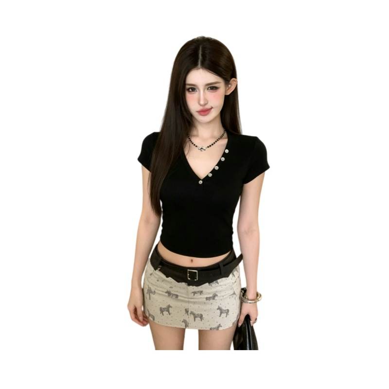 CPAURA Set in Sleeve Women's Apparel T Shirt Women's