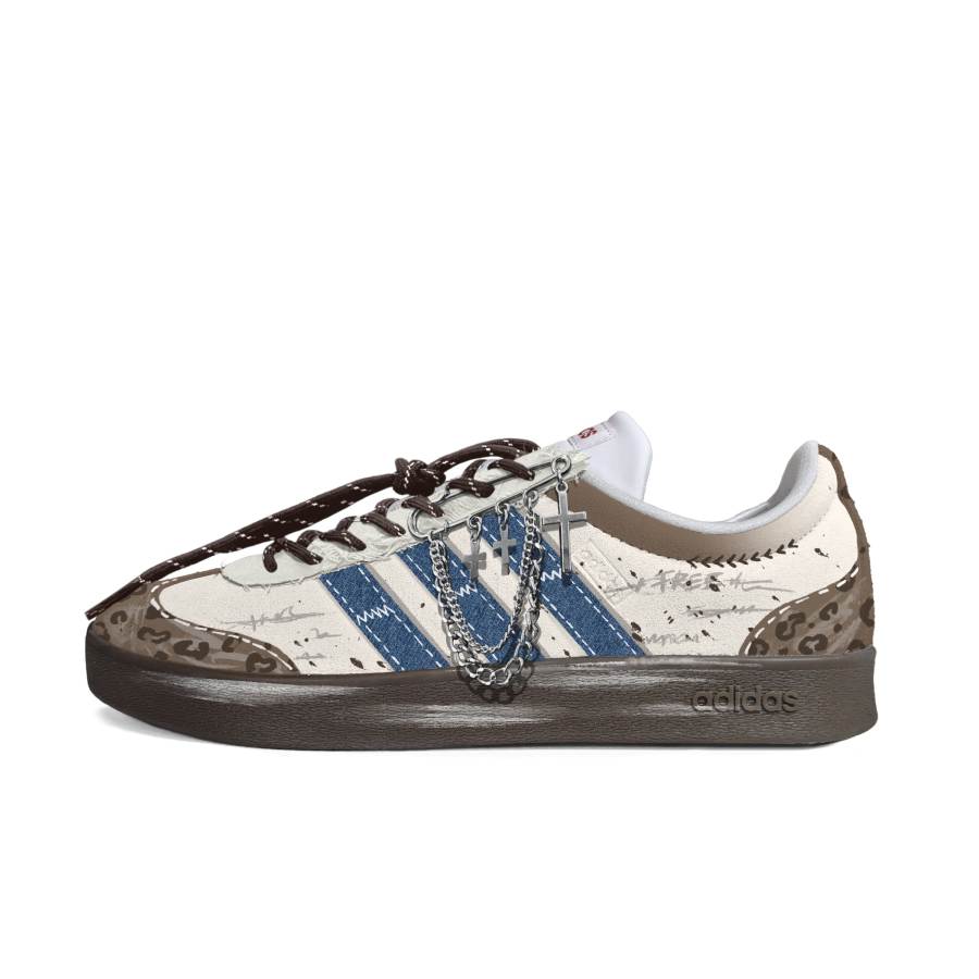 Adidas Adidas VL COURT 2.0 Cushioning Abrasion Resistant Low top Skateboard Shoes Unisex Blue