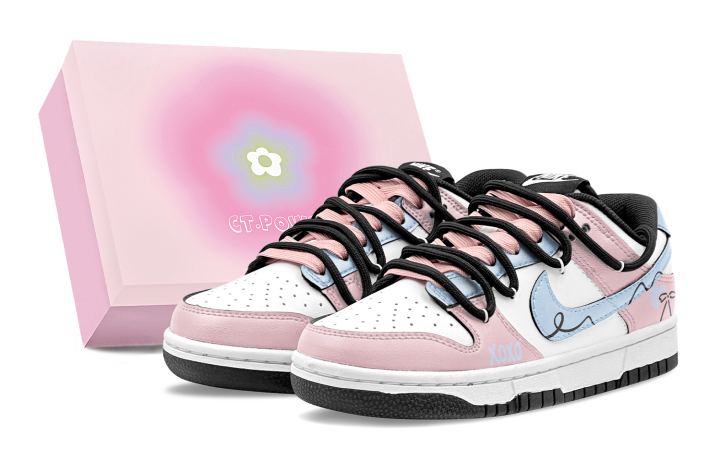 Nike Nike Dunk GS Milk Mist Peach, Couple's, Romantic, Refreshing, Classic And Versatile, Deconstruction Design Low top