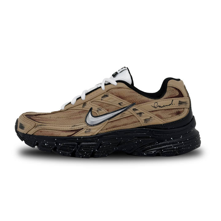 Nike Nike Initiator Running Shoes Unisex Low Top Brown Black White Silver Color Block