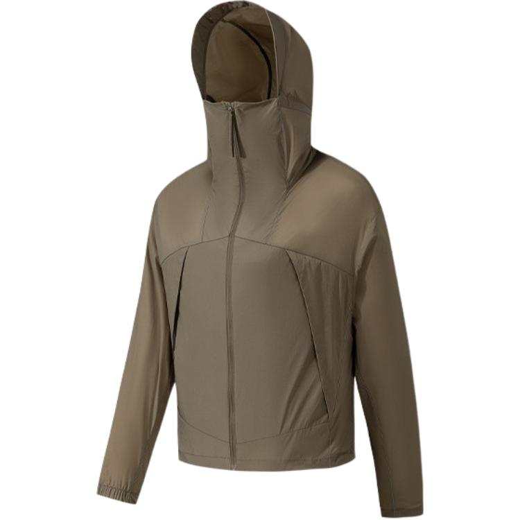 ANTA Jackets Women's Birch Brown Crew Neck Thin Straight Fit