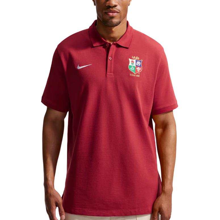 Nike Nike Polo Shirts Men's Black Pepper Red Polo Collar Moderate Straight Fit