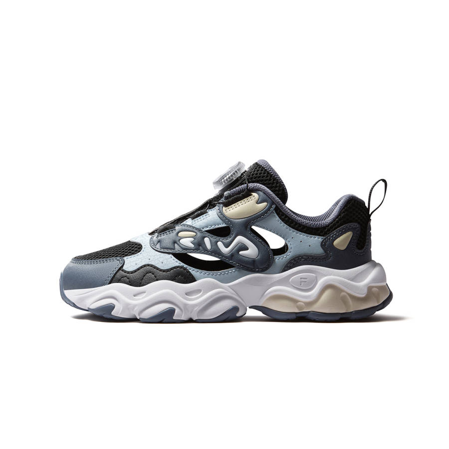 FILA KIDS Heritage FHT Synthetic Leather, Textile Abrasion Resistant Breathable Lightweight Cushioning Running Shoes