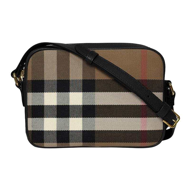 Burberry Cotton Crossbody Bags Small Women's Black