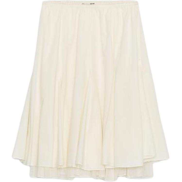 ZARA Casual Long Skirts Women's White Moderate Midi Dress Other