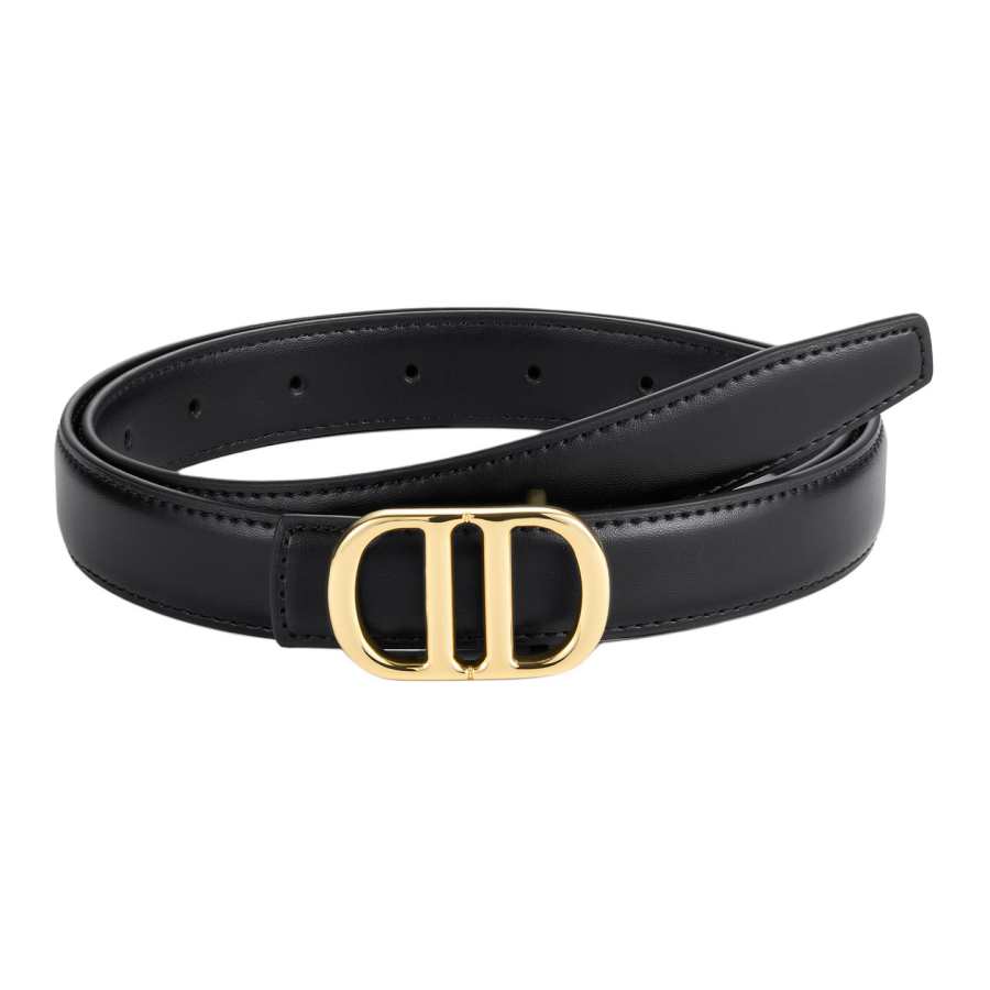 SEPTWOLVES Alloy Split Cow Leather Belts Women's Black/Coffee/Apricot 2.4cm
