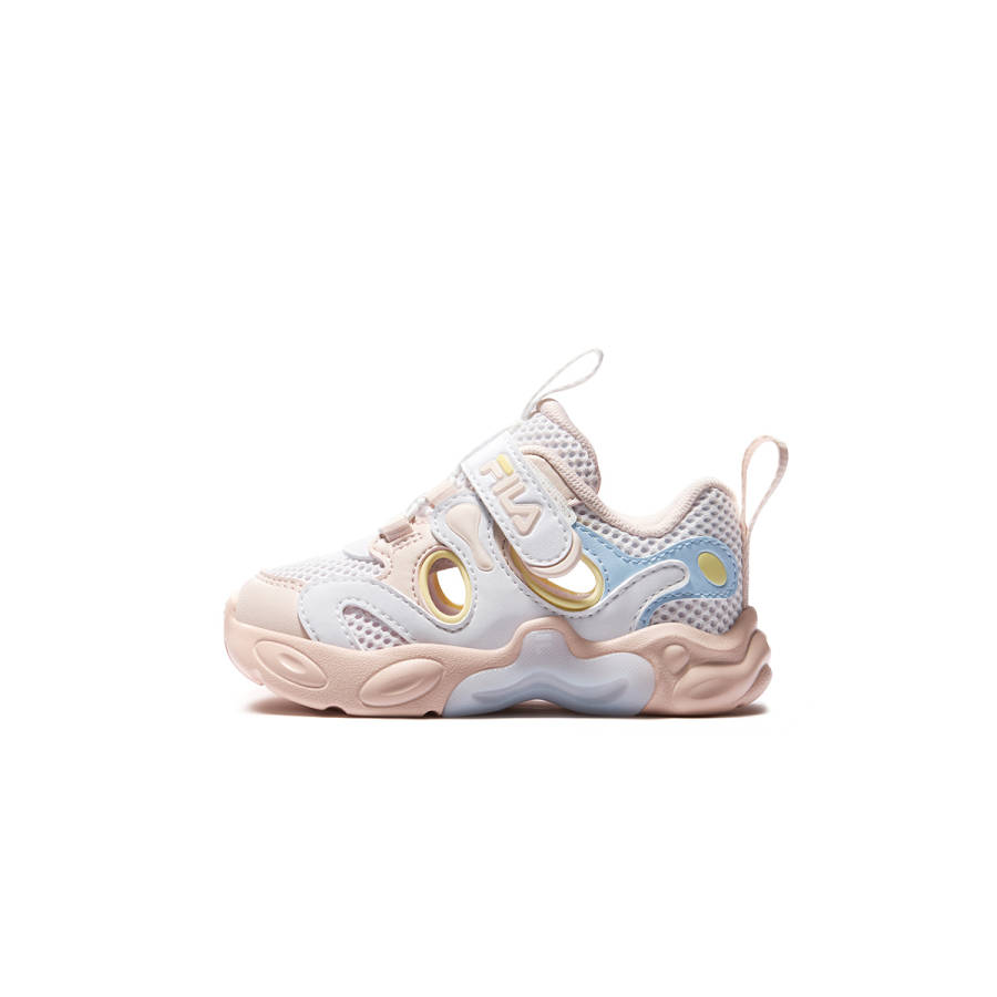 FILA KIDS Heritage FHT Anti Kick Breathable Lightweight Cushioning Toddler Shoes FILA White/Pink Sauce