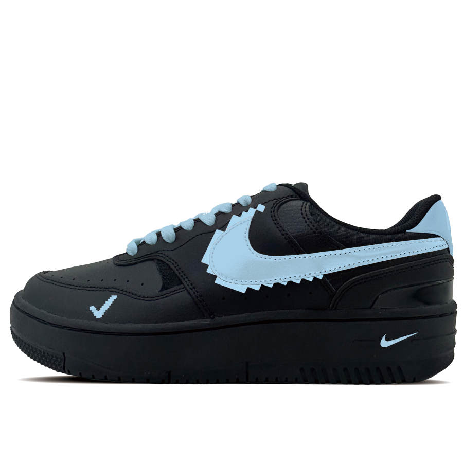 Nike Nike Gamma Force Tooth Blue Synthetic Leather Abrasion Resistant Low top Skateboard Shoes Women's Black