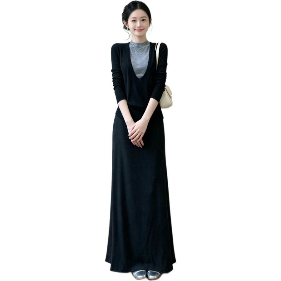 JBBCN Two Piece Skirt Sets Women's Half Turtleneck Moderate Long