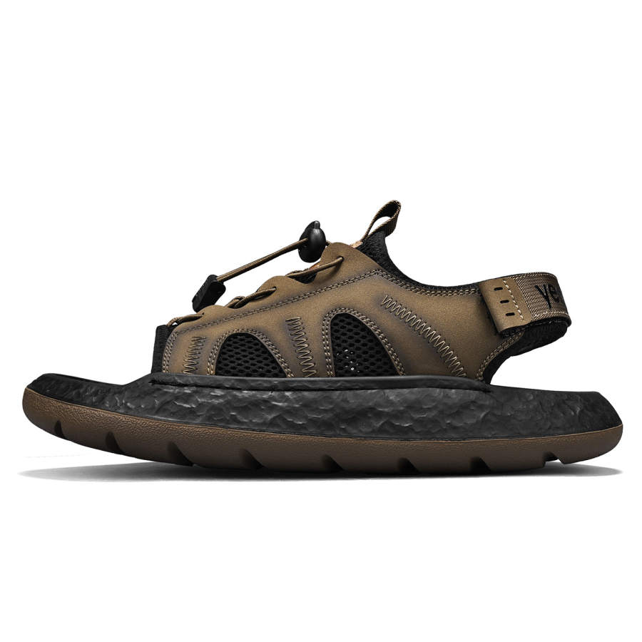 YEARCON YEARCON Beach Sandals Men's Chestnut Brown, Cool Gray