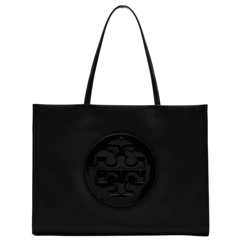 TORY BURCH TORY BURCH Ella Fabric+Artificial Leather Handbag Women's Black