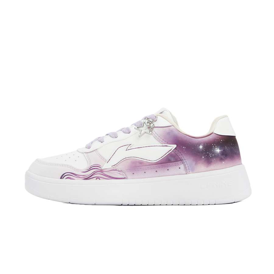 Li-Ning Li Ning Floating Boat Abrasion Resistant Lightweight Low top Skateboard Shoes Unisex Purple