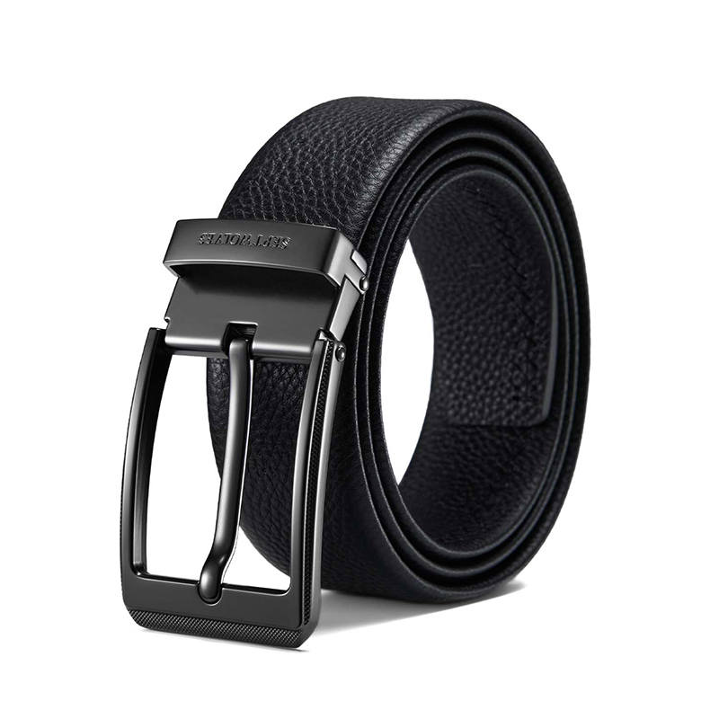 SEPTWOLVES Split Cow Leather Zinc Alloy Pin Buckle Belt Men's 3.5cm