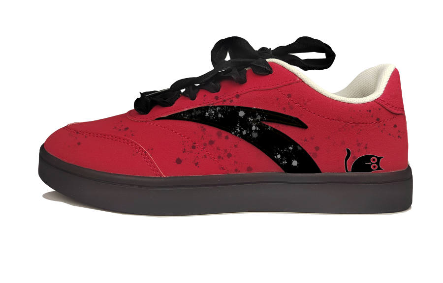 Anta Fabric Slip Resistant Abrasion Resistant Low top Skateboard Shoes Women's Red