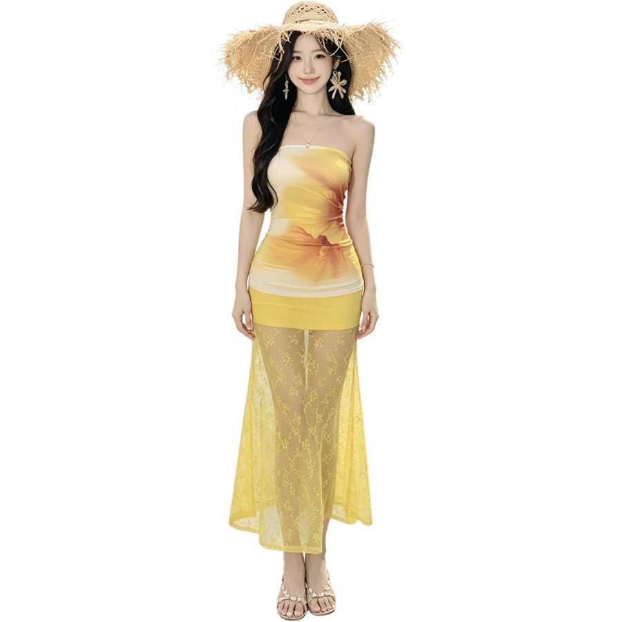 JBBCN JBBCN Two Piece Skirt Sets Women's Collarless Thin Long