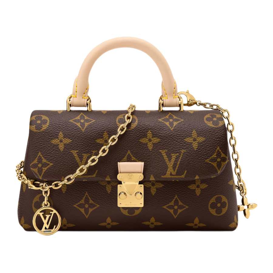 LOUIS VUITTON Monogram Coated Canvas Shoulder Bag, Crossbody Bag, Handbag Women's Brown