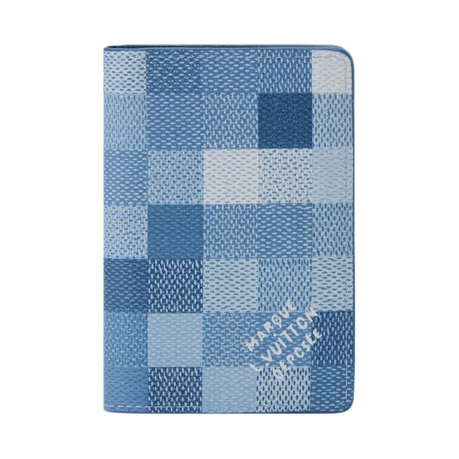 LOUIS VUITTON Damoflage Coated Canvas Card Holder Men's Indigo