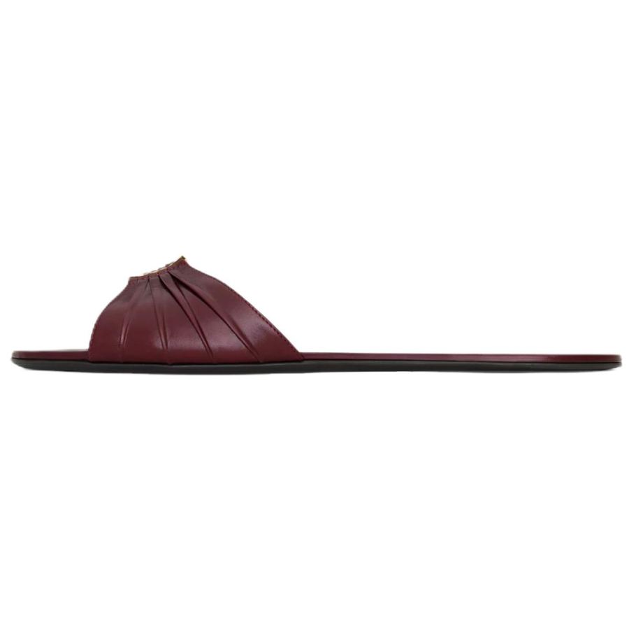 SAINT LAURENT Slide Slippers Women's Burgundy
