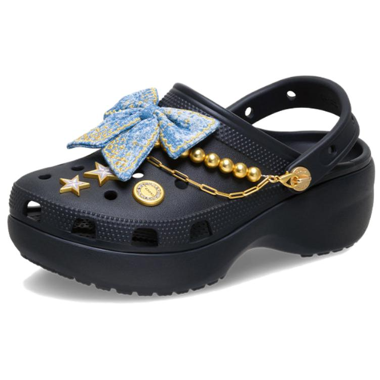 Crocs Crocs Denim Butterfly Cloud EVA Clogs Women's Black