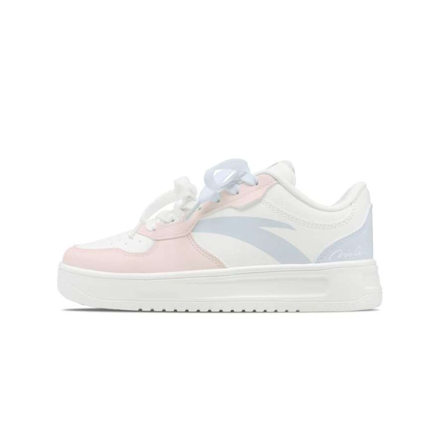 Anta Mint Candies Pink Blue Men's, Niche, Campus Style Couple, Cute Versatile, Comfortable Synthetic Leather