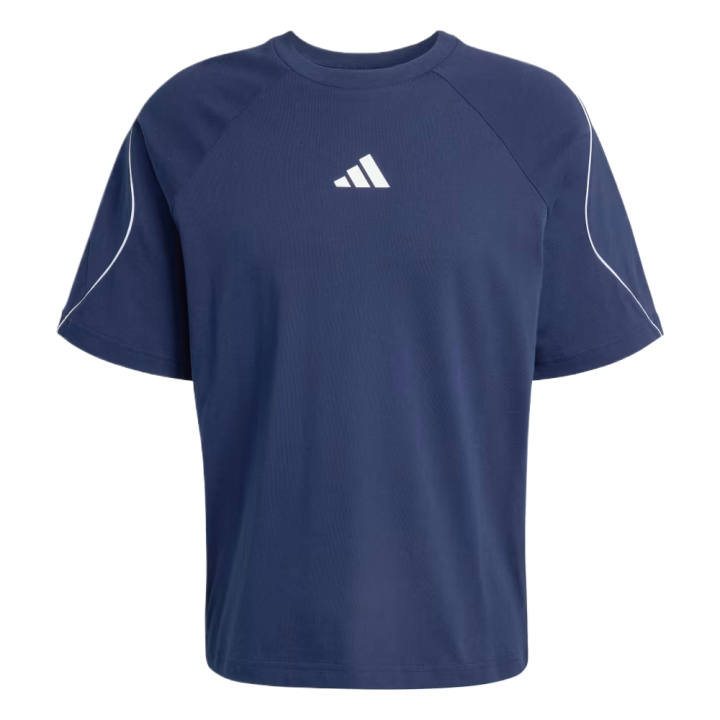 Adidas Adidas T Shirts Men's Midnight Indigo/White Crew Neck